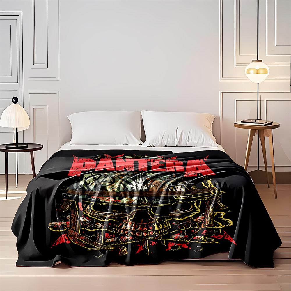 Pantera Skull Helmet Design for all seasons blanket lunch break throw gift