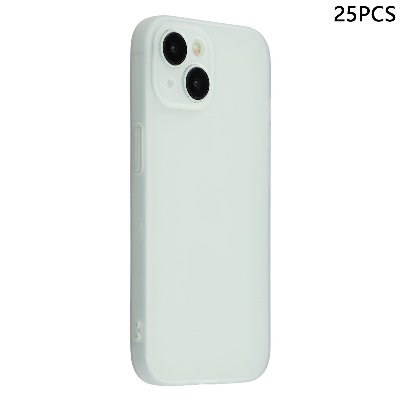 

Bulk Purchasing 25Pcs For iPhone 15 Plus Case 1.2mm TPU Matte Phone Cover Transparent White