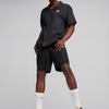 Puma Downtown Series Ss23 Solid Color Logo Loose Short Sleeve Shirt Men shirts Black 538255-01