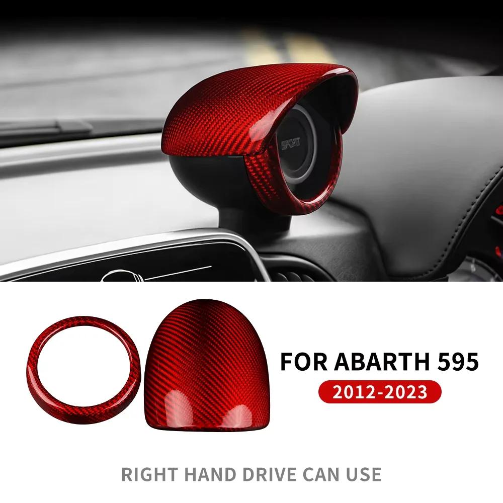 For Abarth 595 695 2012 2013 2014 2015 2016 2017 2018 2019 2020 2021 2022 2023 Real Hard Carbon Fiber RHD Trim Cover Car Sticker