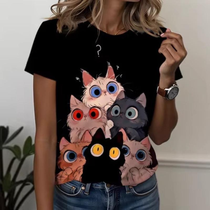 Women's Short-sleeved Fashion Printed Top Casual Comfortable T-Shirts Women’s