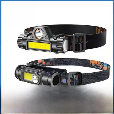 Rechargeable Outdoor LED Headlight with Magnetic Dual Light for Camping and Fishing