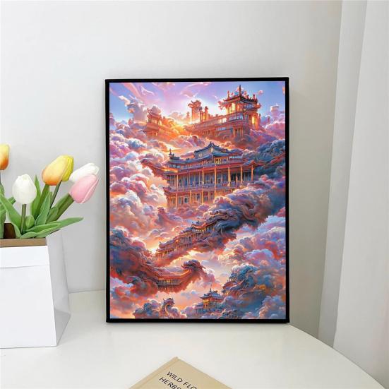 Pittura con strass Paesaggio 5D Trapano completo Strass lucido Colorato Fai da te Artigianato d'arte Lavoro manuale Decorazione della parete di casa Kit di pittura a mosaico con strass