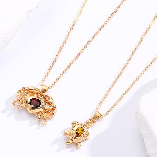 Collana da Spiaggia Estiva da Donna con Ciondolo Granchio Tartaruga Carino con Pietra Artificiale Collana in Stile Costiero per Vacanze al Mare