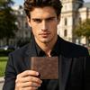 Herren Bifold Geldbörse Minimalistische Taschen-Kurzgeldbörse mit Reißverschluss-Münzfach Kartenhalter Geldbörse für Arbeit Reisen