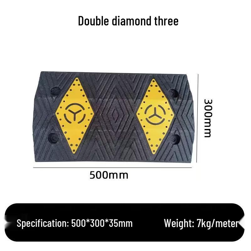 Brangdy Heavy-Duty Diamond Rubber Speed Bump