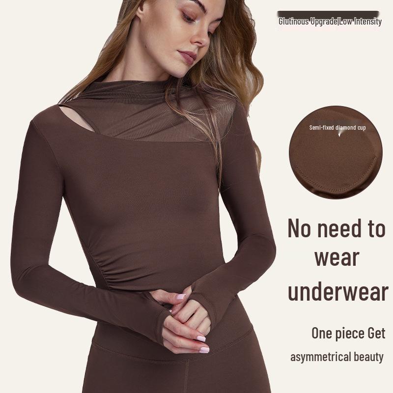 

Women s Breathable Long-Sleeve Mesh Yoga Top Large