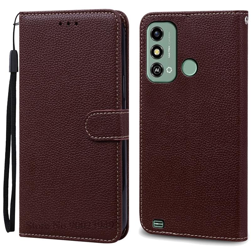 

Для ZTE Blade A53 Чехол Кошелек Кожаный Чехол-книжка Для ZTE Blade A53 Чехол Мягкая Задняя Крышка Для ZTE Blade A53 Coque Fundas For ZTE Blade A53 кофейный