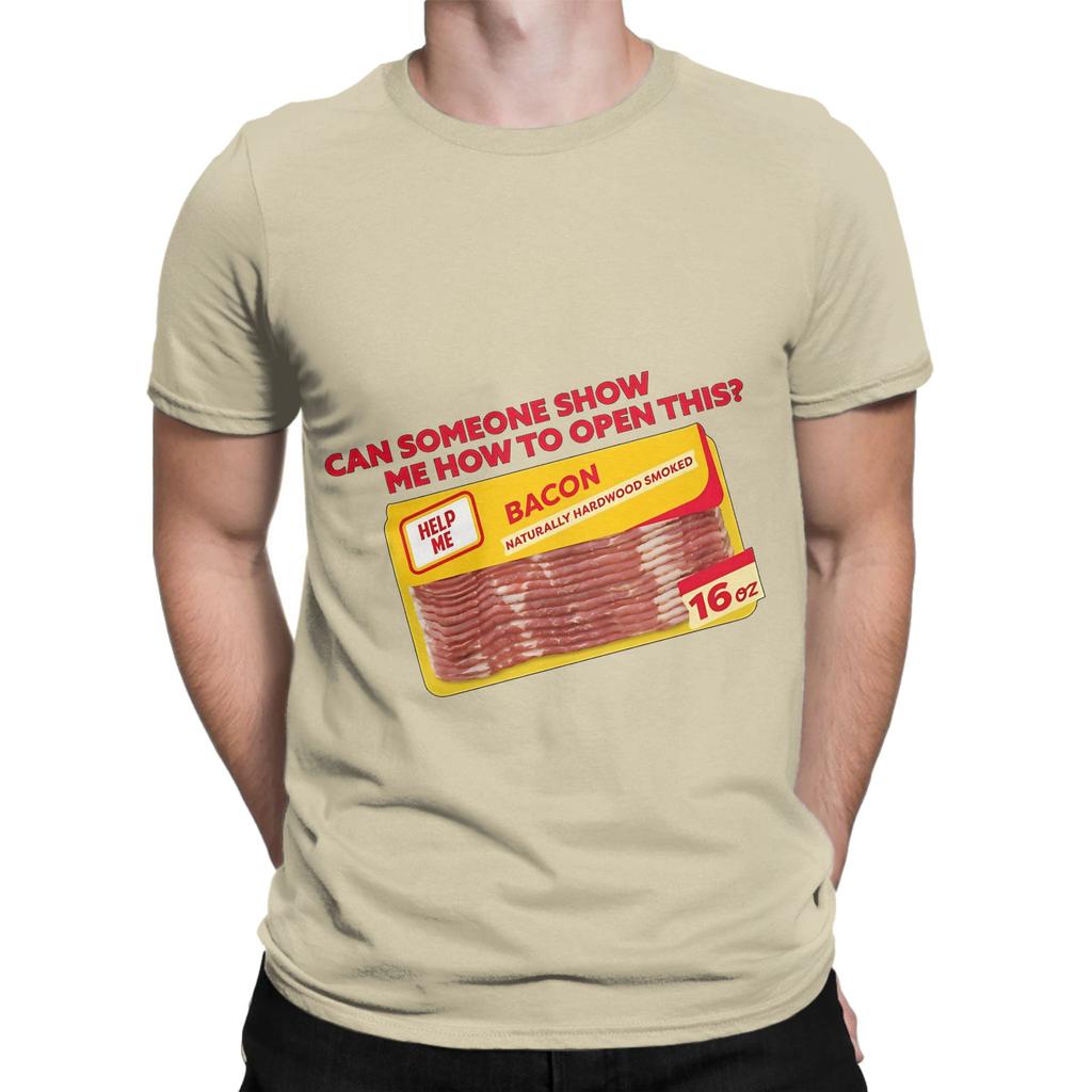 Do you know how to open Bacon Novelty Graphic 100 Cotton TShirt Oscar Mayer Tops Tees For Unisex