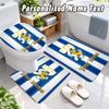 ifk göteborg Custom Name 3Pcs Flannel Bathroom Mat Set Toilet Rug Personalized Bath Decor