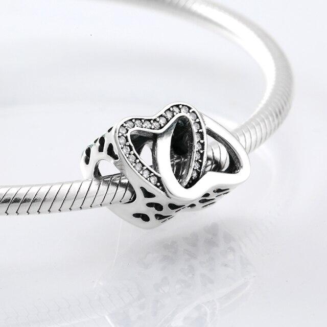 Fashion Trend 925 Sterling Silver Clear Cz Forever Family Fine Beads Fit Original Jiuhao Charm Bracelet Jewelry Making