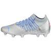 Future 1.4 Njr Rare Low FG (Rubber Long Stud) Fabric Artificial Grass Soccer Shoes Men Soccer Shoes Silver Blue Red 107024-01