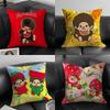 MMonchhichi Cute Cushion Cover Pillowcase Ultra Soft Skin Friendly Fabric Cloud Like Comfort Concealed Zipper