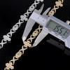 Christmas Gift 15mm Cross Eye Cuban Chain Iced 5A Cubic Zirconia Hip Hop Fashion Men's and Women's Jewelry Bracelet