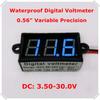 Green Digital LED Display Voltmeter Voltage Gauge Panel Meter Car Motorcycle