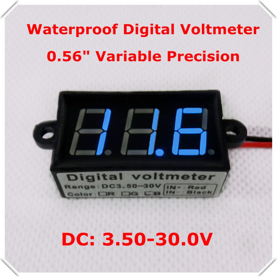 Green Digital LED Display Voltmeter Voltage Gauge Panel Meter Car Motorcycle