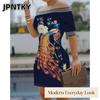 JPNTKY Fashion Short Sleeve Casual Dresses
