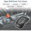 ABS Gear Shift Knob Button Cover for Mitsubishi Outlander 2022 2023 2024 Carbon Fiber Black
