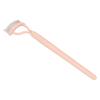 Eyelash Comb Arc Stainless Steel Teeth Eyelash Separator Mascara Applicator Tool with Comb Cover Pink Straight Handle
