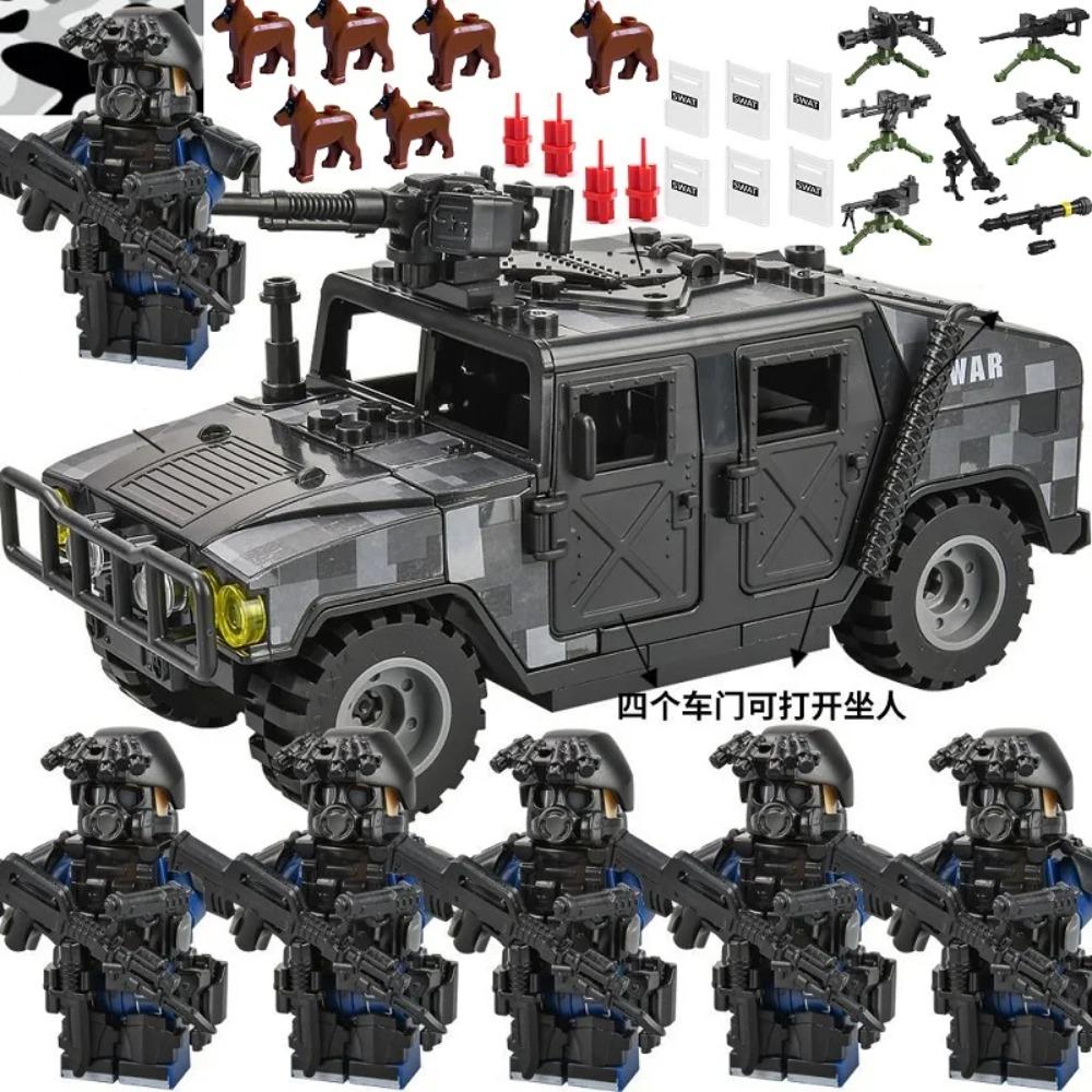 Neue Bausteine, Spezialeinheiten, MOC Militärbausteine, Mini-Humanoide mit Polizei-Bewaffnung, DIY-Zubehör