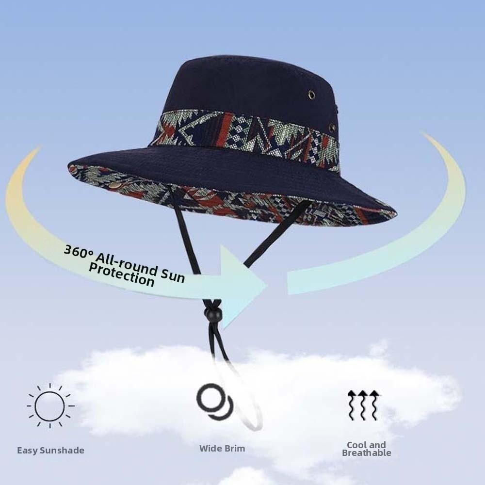 Sombrero Unisex Fisherman Hat Breathable Sunshade Cowboy Hat Cute Quick Drying Hiking Cap  Camping