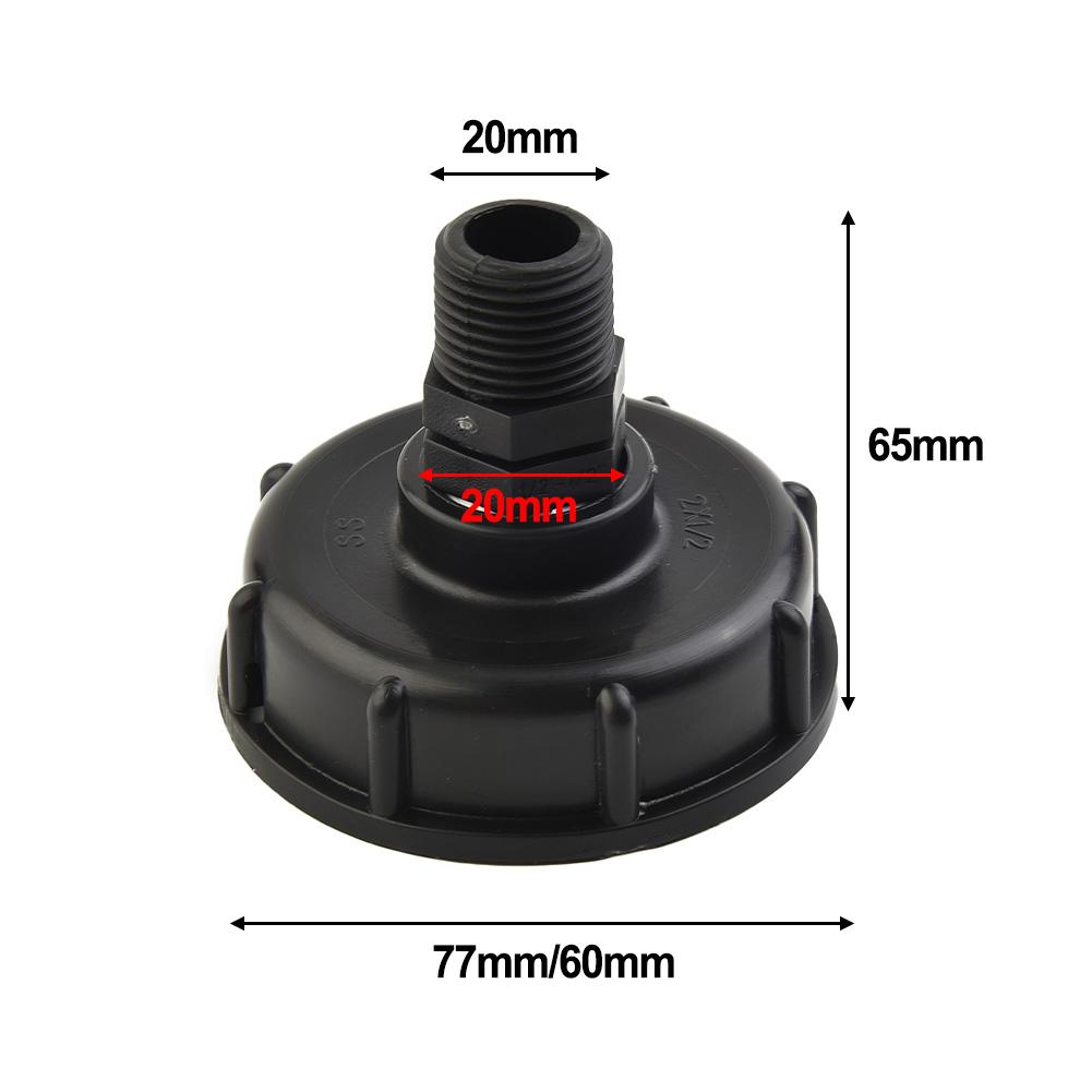 IBC Tank Connector 60mm Coarse Thread Adapter with Female 2 and 3/4 Hose Ends for Garden Hose Connection to Standard IBC Tanks