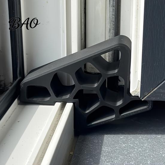Sliding Window Stopper Wedge 2/3/4Pcs with Track Lock, Heavy Duty Safety Tool Free Security Wedge, No-Tool Installation Balcony Door Stop Lock
