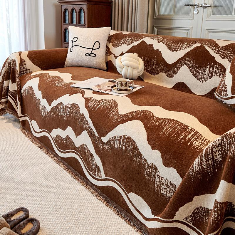 

Ткань для чехла дивана универсальна для всех сезонов, простая и современная нескользящая подушка сиденья 2025 новый чехол-полотенце для дивана с полной защитой от царапин кошек 180*130cm