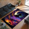 Witchcraft Theme Crystal Velvet Rug Personalized Custom Name Text Soft Floor Mat Home Decor