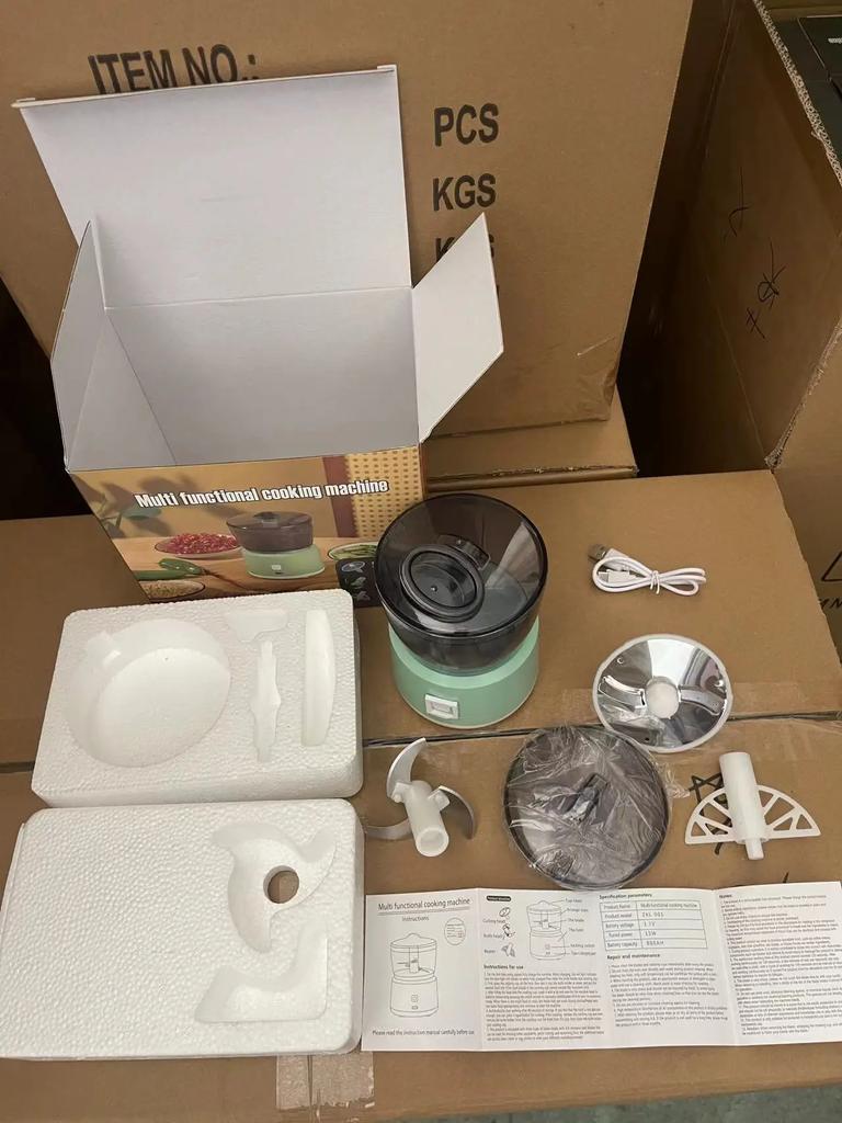 Electric Garlic Masher Crusher 350ml Mini Kitchen Food Chopper USB Charging Cooking Machine Detachable Automatic Kitchen Gadgets