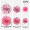 Ruidee 6 PCS Paper Fan Decorations Hanging Paper Fans Decorations with Colorful Paper Fans Rainbow Hanging Paper Fan for Party Decorations Festival