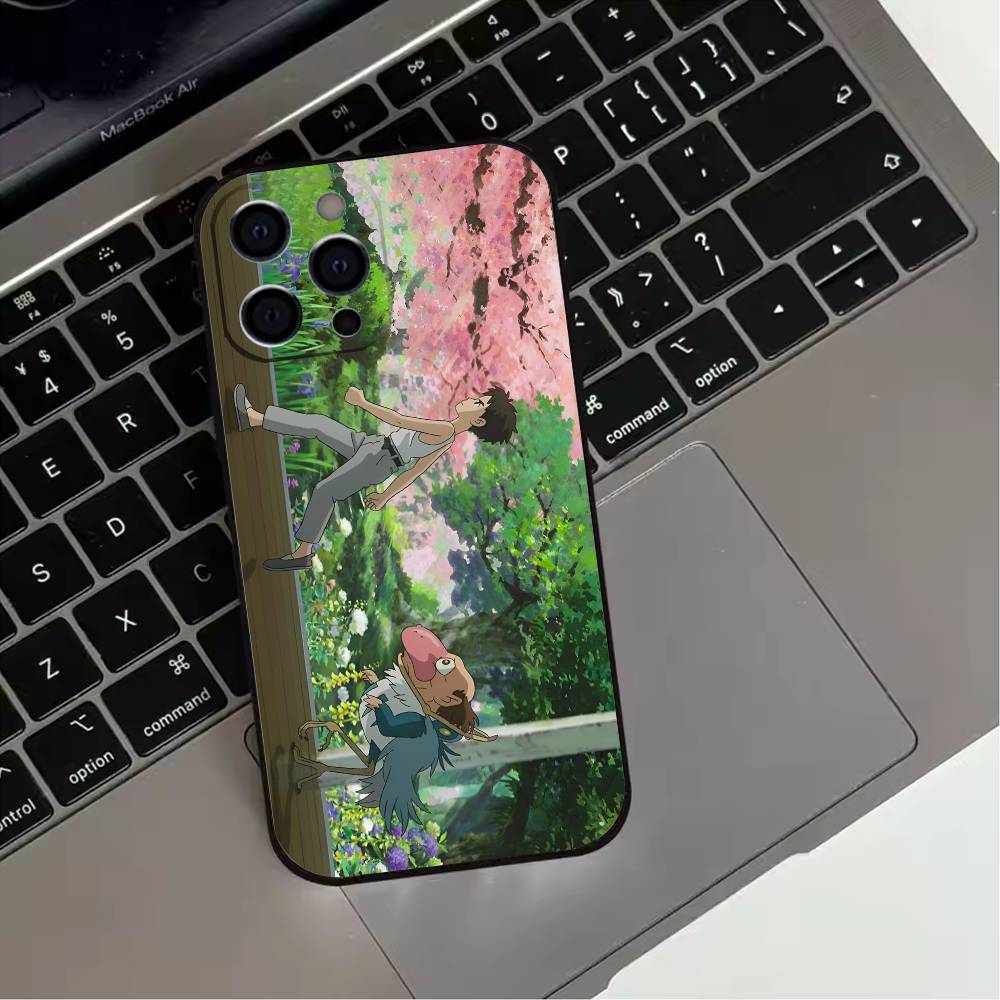 The Boy and the Heron  Phone Case For iPhone 17,16,15,14,13,12,11 Plus,Pro Max,XS,Soft Silicone Black Cover