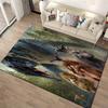 Dinosaurs and Prehistoric Creatures Forest Background Jurassic Style Carpet Design Suitable for Use As an Anti-slip1 For1room and Bedroom Sofas