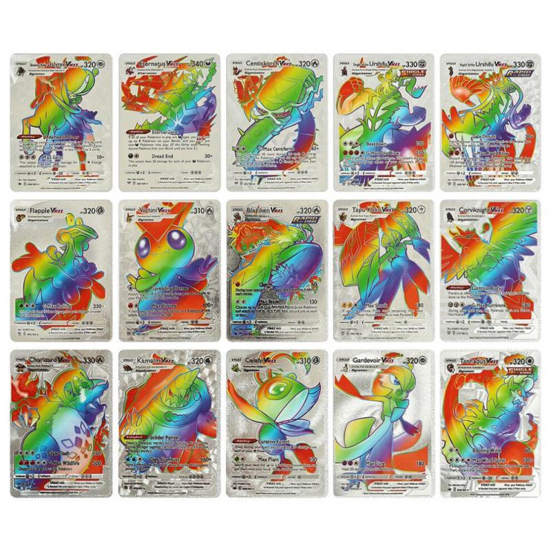 Anime Cards Set Gold Foil Cards Cartoon Game Cards
