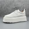 Thick Soled Men's 2025 Spring and Autumn New Height Increasing Fashionable Versatile Trend Casual Breathable Board Shoes