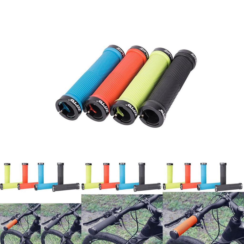 High Quality Anti-skid Rubber Bike Handlebar Grips With Dual Aluminum Alloy Lock