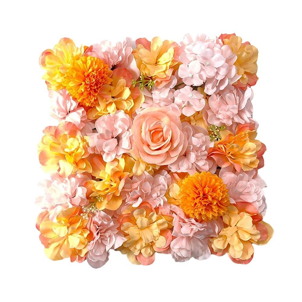 

Multicolor Artificial Rose Flower Wall Silk Petals DIY Accessories Simulation Flower Panel Background Wall Photo Props помаранчевий