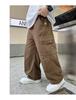 Jungen 2024 Frühling/Herbst Weitbeinige Koreanische Freizeit-Arbeitskleidungshose für Große Kinder
