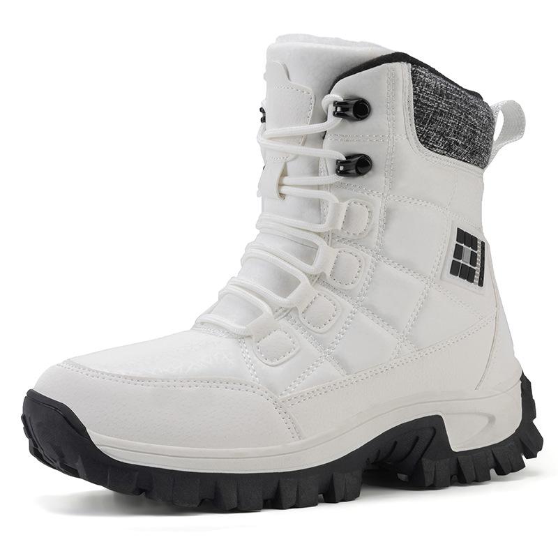 Unisex Plus Size Non-Slip Snow Boots with Fleece and Thick Cotton for Warmth