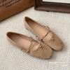 New Flat,shallow Toe Single Shoes for Women Large-sized Breathable Bean Shoes