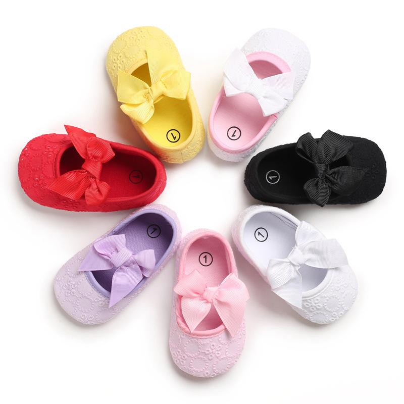 Pantofi pentru bebeluși, primăvară și toamnă, pentru fetiță, 0-1 ani, pantofi pentru bebeluși, seria prințesă, cu bowknot, culoare uni, pantofi pentru copii mici