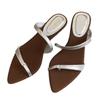 Fashion Women Slippers Designer Heeled Sandals Fashion Woman Shoes 2025 Summer New Slides Elegant Flip Flops Beach Sandalias De Mujer