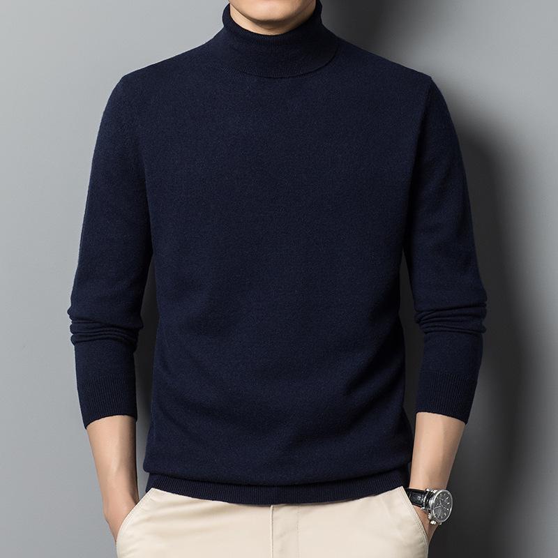 Men`s Cashmere High Neck Sweater -