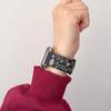 New Floral Engraved Bracelet For Apple Watch Band 44mm 42mm 41mm 40mm 45mm 49mm 46mm Correa Iwatch Series 10 9 7 SE 6 8 Ultra