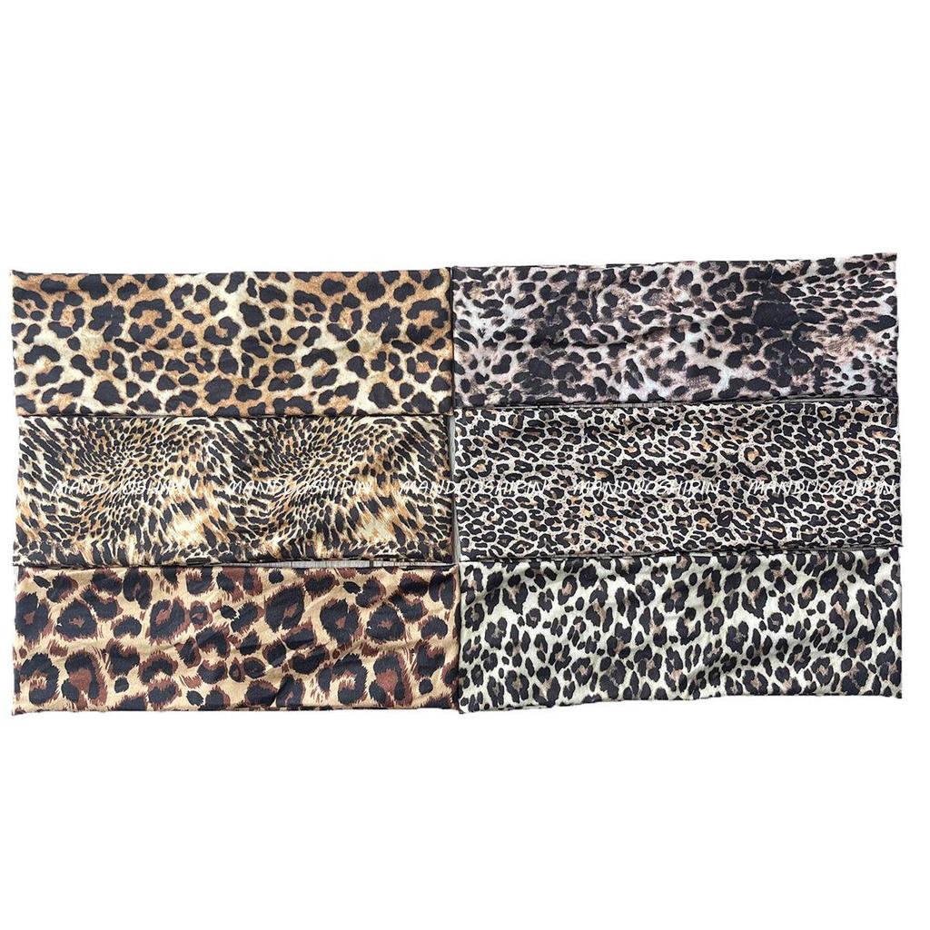 Retro Leopard Print Elastic Headband: Fashionable Sweat-Absorbing Accessory for Women