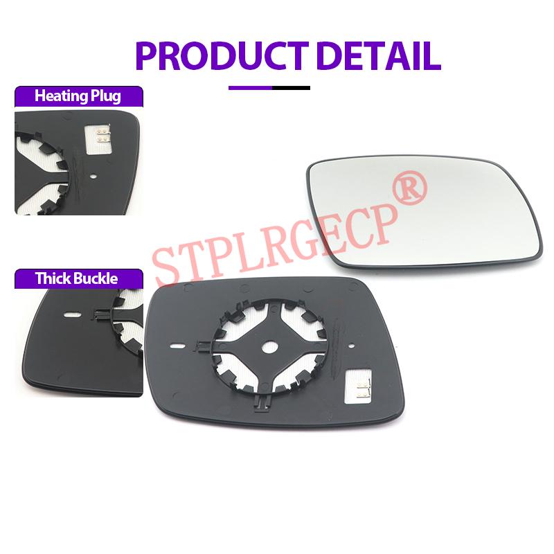 Pour Dodge Journey Fiat Freemont 2009-2020 – Verre de rétroviseur latéral chauffant de remplacement avec plaque – Gauche et Droite