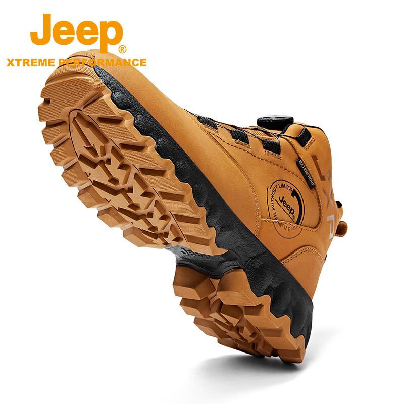 Jeep Men s Waterproof High-Top Work & Hiking Boots with Rotary Buckle 40