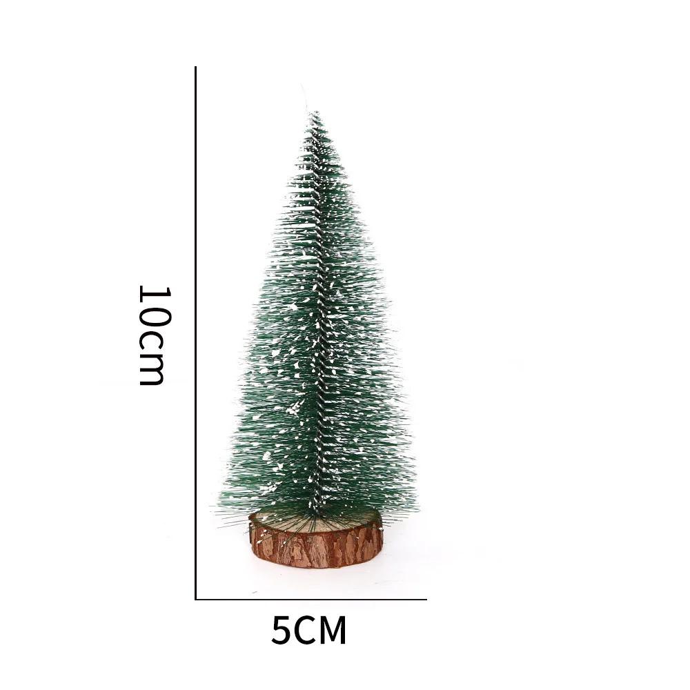 Mini Desktop Christmas Tree Small White Cedar with Snow Effect for Office Home Table Winter Holiday Decoration Decor