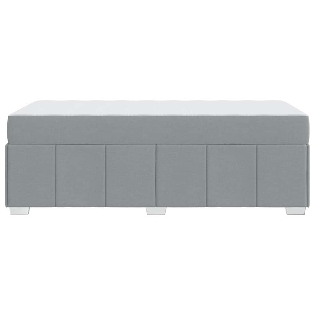 Bed Frame with Mattress Light Grey 100 x 200 cm Fabric