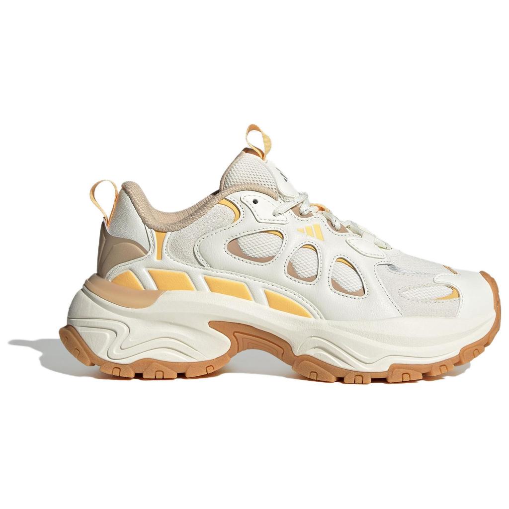 Adidas Shadow Valley Comfortable Versatile Shock Absorbing Durable Low Top Dad Shoes Women Sneakers White Yellow JQ7617